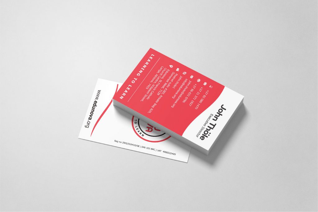 edunova business card mockup